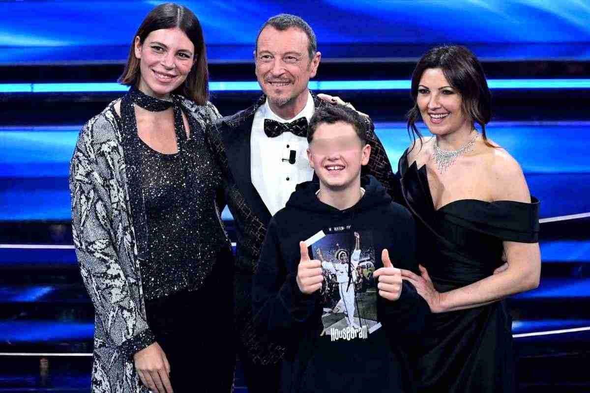 Amadeus con la sua famiglia a Sanremo