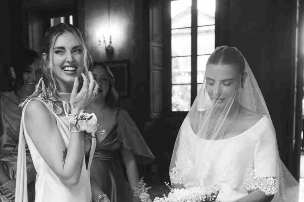 Chiara Ferragni al matrimonio foto IG chiaraferragni ffwebmagazine.it