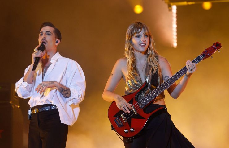 Damiano e Victoria De Angelis sul palco