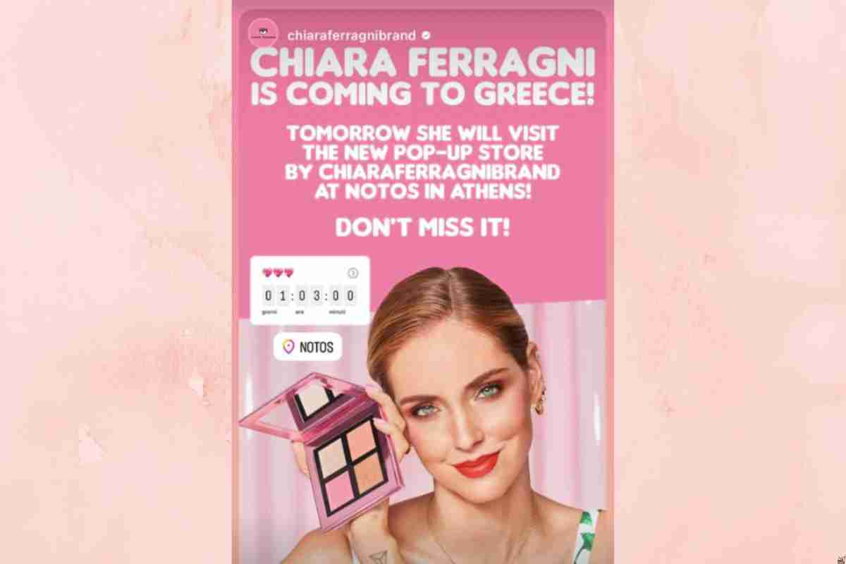 L'annuncio foto IG chiaraferragni ffwebmagazine.it