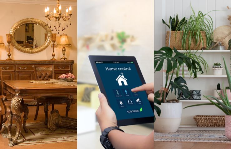 tendenza arredamento vintage piante smart house